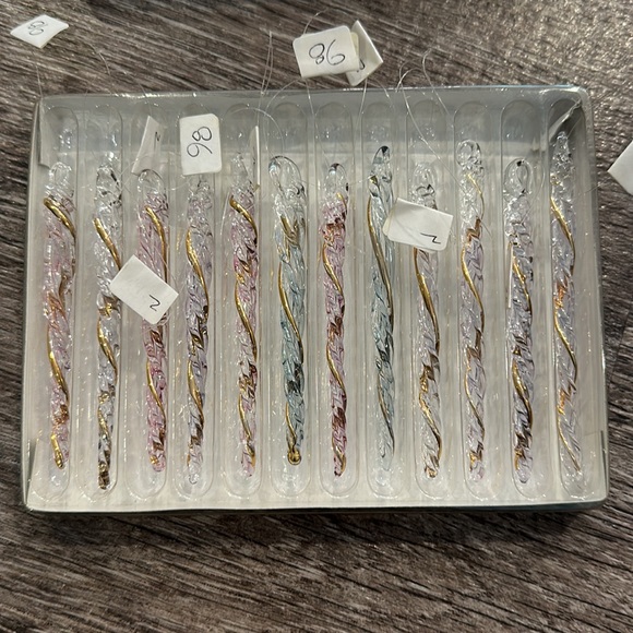 24 Hand Blown Glass Icicles - Picture 2 of 3